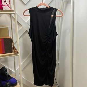 Plus High Neck Ruched Dress